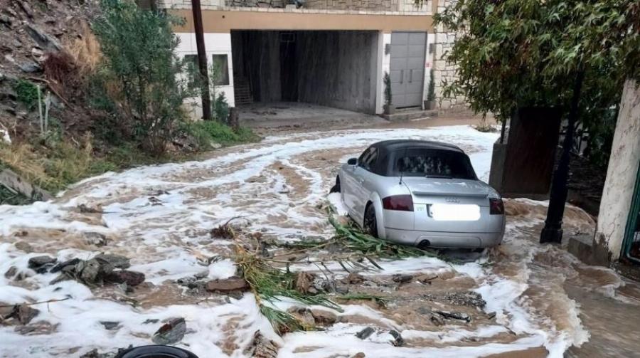 Εικόνες αποκάλυψης στην Κρήτη: Στο έλεος της κακοκαιρίας το Ηράκλειο – Σφυροκοπείται η Αγία Πελαγία