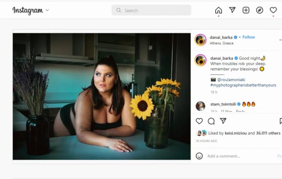 Προκαλεί λιποθυμίες στους άντρες: Η Δάναη Μπάρκα ποζάρει με μαύρα εσώρουχα και δεν της αντιστέκεται κανείς