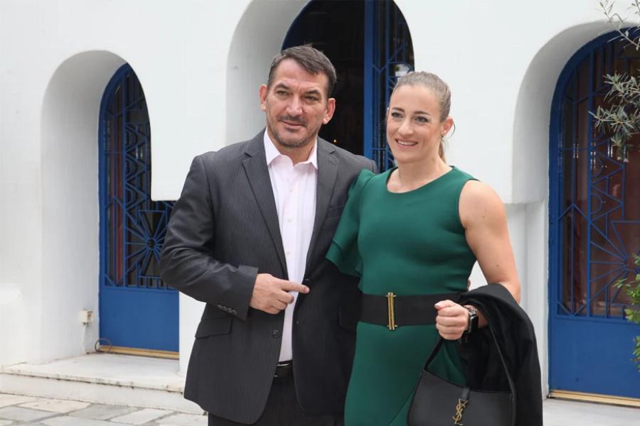 Κώστας Σόμμερ και Βαλεντίνη Παπαδάκη: Στιγμιότυπα από τη λαμπερή βάφτιση του γιου τους