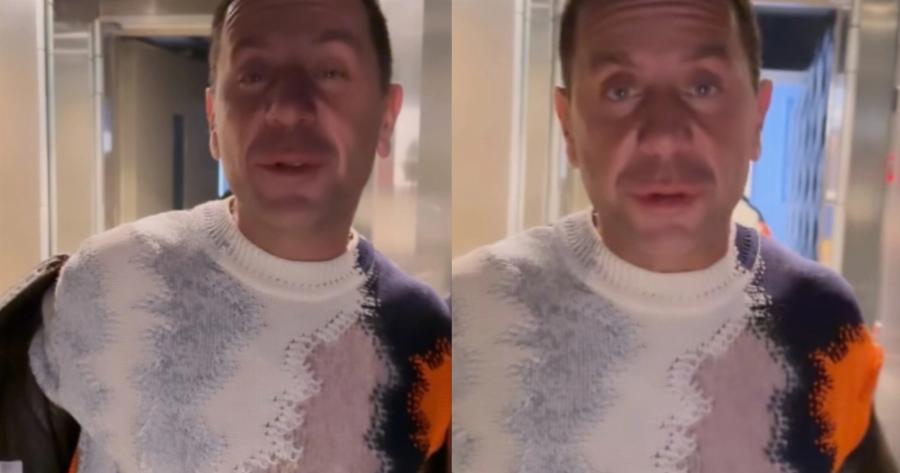 Με κέφια ο Γιώργος Μαζωνάκης: Τραγουδάει το «Παιδί της νύχτας» μπαινοβγαίνοντας στο ασανσέρ