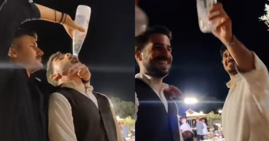 «Οι σωστές κούπες όταν οδηγείς»: Τρεις νέοι πίνουν κούπες με νερό σε κρητικό γλέντι στέλνοντας ένα σημαντικό μήνυμα ζωής