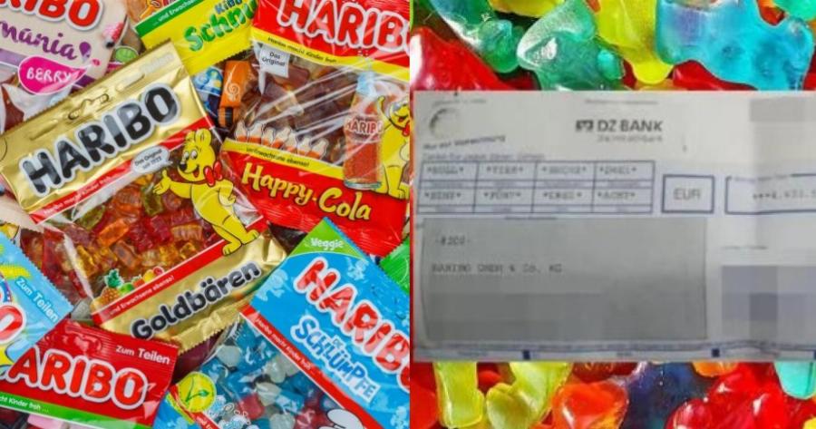 Κάνει τον γύρο του διαδικτύου: Παρέδωσε χαμένη επιταγή της «Haribo» αξίας 4,6 εκατ. ευρώ και η εταιρεία τον ευχαρίστησε με έξι πακέτα ζελεδάκια