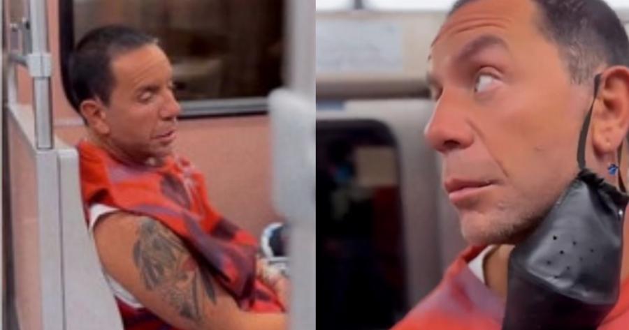 Όλα τα βλέμματα πάνω του: Ο Μαζωνάκης πήρε το Μετρό για Πειραιά και προκάλεσε πανικό με την εμφάνιση του