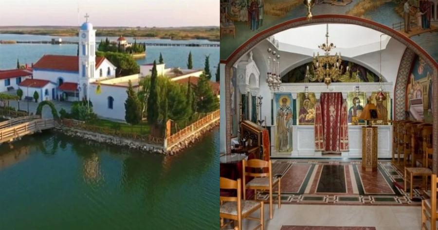 Παραμυθένια ομορφιά: Το ωραιότερο μοναστήρι της Ελλάδας βρίσκεται σε 2 νησάκια που τα ενώνει μια ξύλινη γέφυρα
