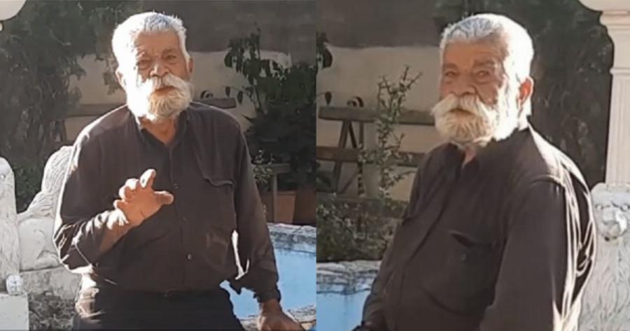 O κύριος Γιώργος μοιάζει με 75 όμως έκλεισε τα 100 και έβγαλε μόνος του 100 κιλά ρακή