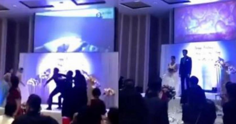 Την «ξεμπρόστιασε» στον γάμο τους με τον χειρότερο τρόπο: Γαμπρός έπαιξε βίντεο με τη γυναίκα του να τον απατά με τον άντρα της αδερφής της