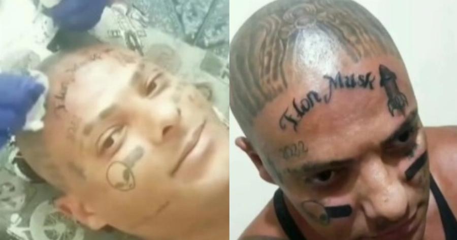 Viral έγινε Βραζιλιάνος Influencer: Έκανε τατουάζ το όνομα του Μασκ στο πρόσωπό του για να τον στείλει με το SpaceX στον Άρη