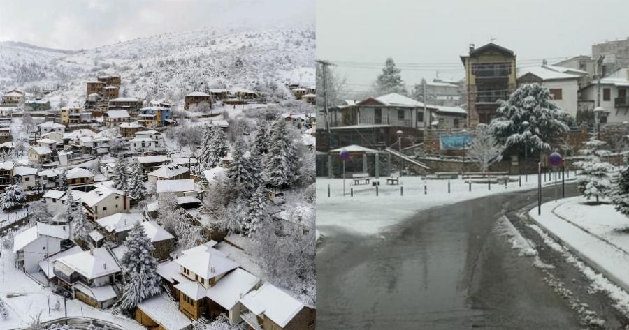 Viral στο Πανελλήνιο: Η φωτογραφία από το χιονισμένο Σέλι που απαθανάτισε τη νύχτα σε μία συγκλονιστική στιγμή