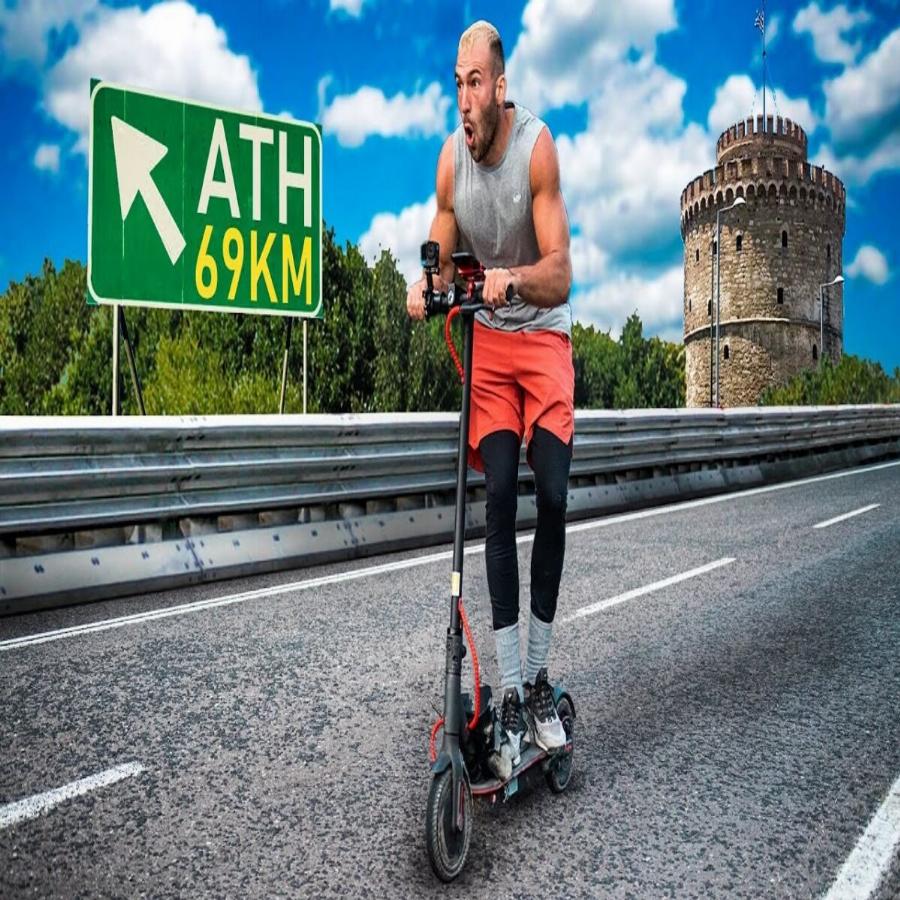 Χρήστος Κόγιας: Έλληνας YouTuber έκανε Θεσσαλονίκη – Αθήνα σε 73 ώρες με ηλεκτρικό πατίνι