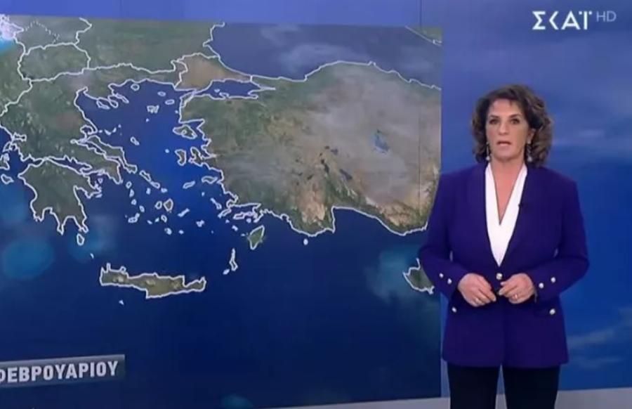 «Κάποιες φορές δεν λέτε την αλήθεια για τον καιρό»: «Κόκαλο» η Χριστίνα Σούζη με την ατάκα της Φαίης Σκορδά στον τηλεοπτικό αέρα