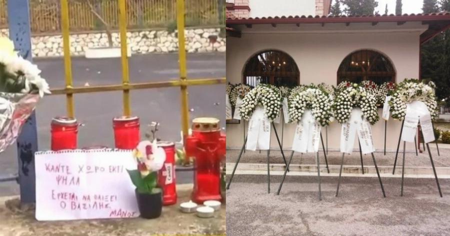 Δάκρυσε και ο Θεός: Κρύφτηκε η εκκλησία από τα στεφάνια στη κηδεία του 11χρονου Βασίλη, τραγικές φιγούρες οι γονείς