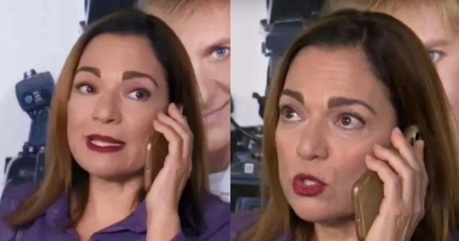 «Θα σε πάρει μόλις τελειώσει μαζί μου»: Έξαλλη η Ελένη Καρακάση, βούτηξε το κινητό δημοσιογράφου και απάντησε η ίδια