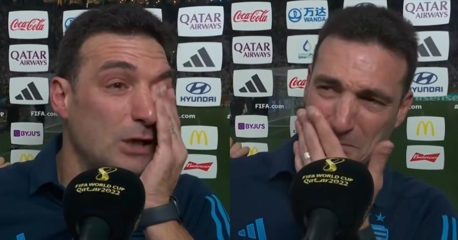 Λύγισε ο Σκαλόνι με τον γιο του αγκαλιά: «Το αφιερώνω στον πατέρα μου, ελπίζω να με βλέπει»