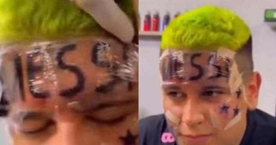 Ο πιο τρελός οπαδός του Μουντιάλ 2022: Χτύπησε tattoo «Μέσι» στο μέτωπό του