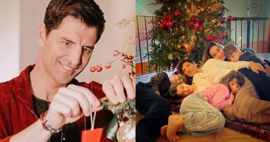 Όλη η οικογένεια μαζί μπροστά από το δέντρο: Η σπάνια φωτογραφία της Κάτιας Ζυγούλη και του Σάκη Ρουβά με τα 4 παιδιά τους και οι ευχές για τα Χριστούγεννα