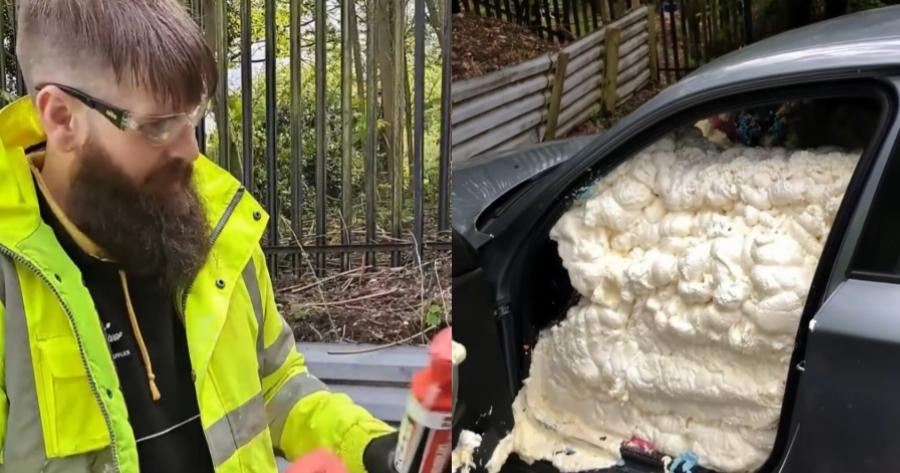 Το πλήρωσε ακριβά: Εργοδότης άφησε απλήρωτους τους υπαλλήλους του για τις γιορτές και γέμισαν το αμάξι του με αφρό πολυουρεθάνης