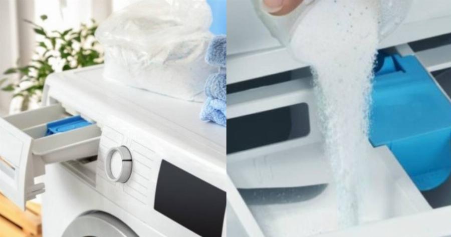 Τέλος στη μούχλα του πλυντηρίου ρούχων: Η μαγική κίνηση με λευκό ξύδι και μαγειρική σόδα στο συρτάρι του απορρυπαντικού