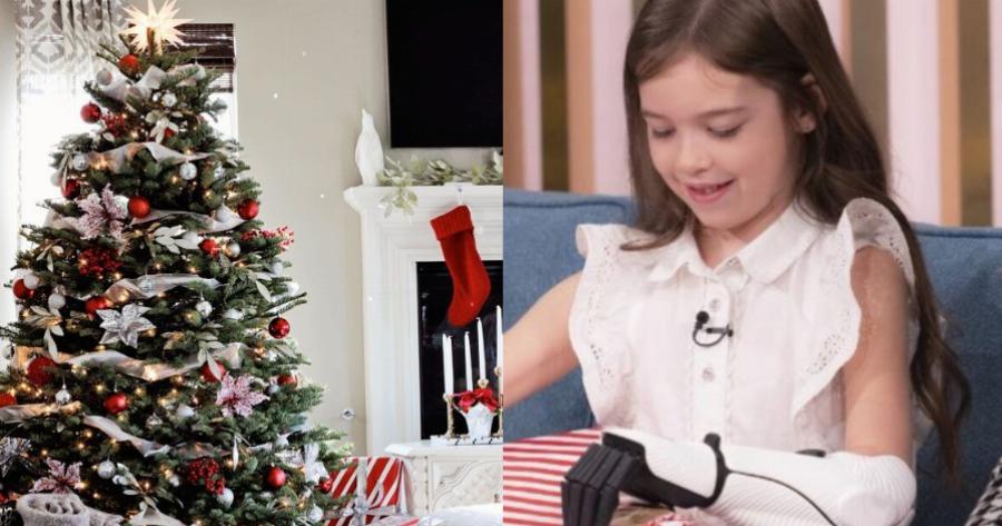 Απόλυτη συγκίνηση στη Βρετανία: 7χρονη με τεχνητό χέρι άνοιξε για πρώτη φορά τα δώρα της τα Χριστούγεννα και έλαμψε από χαρά