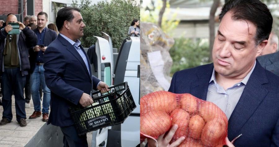 Viral ο Άδωνις Γεωργιάδης μέσα σε λίγα λεπτά: Επικός διάλογος σε λαϊκή αγορά με γιαγιά για τις τιμές: «Ε, τι 105 ευρώ μόνο για τα πράσα;»