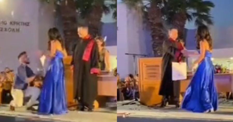 Viral το βίντεο με την κρητικοπούλα: Πήρε το πτυχίο της και ο σύντροφός της, της έκανε πρόταση γάμου