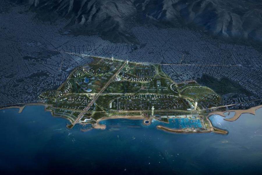 Συγκλονίζουν οι εικόνες από την ανάπλαση του Ελληνικού – Ο ουρανοξύστης Riviera Tower, το κανάλι νερού και η υπόγεια Ποσειδώνος