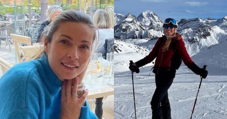 Η πρώτη απόδραση για το 2023: Η Μαριέττα Χρουσαλά κάνει σκι στις Γαλλικές Άλπεις με τον γιο της