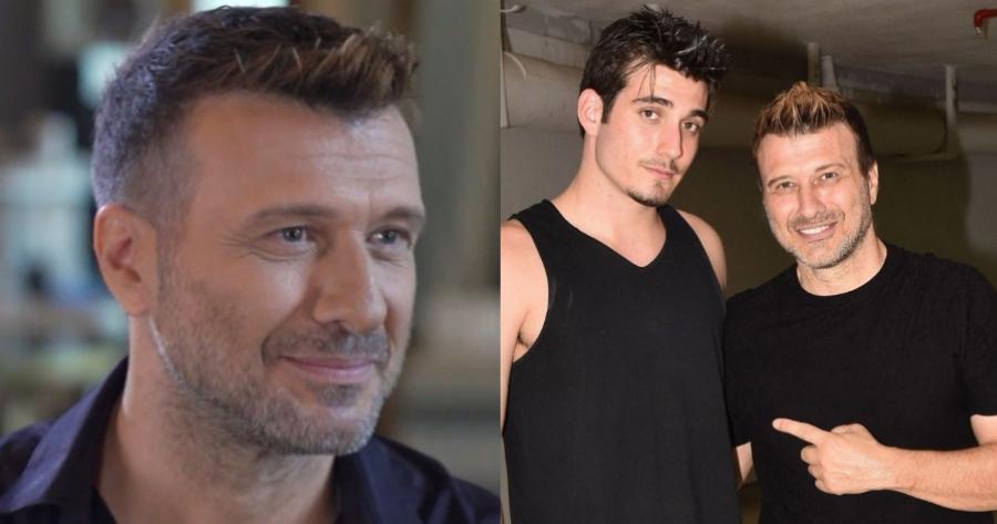 Όλοι κοιτούσαν τα μπράτσα τους:  Ο Γιάννης Πλούταρχος φόρεσε κολάν και κάνει γυμναστική μαζί με τον γιο του Γιώργο