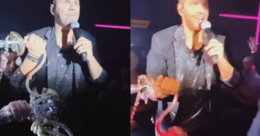 Έμεινε άφωνος ο τραγουδιστής: Η στιγμή που πολυέλαιος πέφτει στον Γιώργο Τσαλίκη ενώ τραγουδά σε νυχτερινό κέντρο