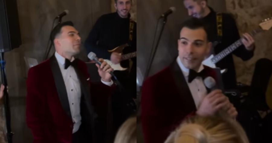 Έπιασε το μικρόφωνο ο Κώστας Σλούκας: Τραγούδησε στον γάμο του «Μήπως είμαι τρελός, μήπως τα έχω χαμένα»