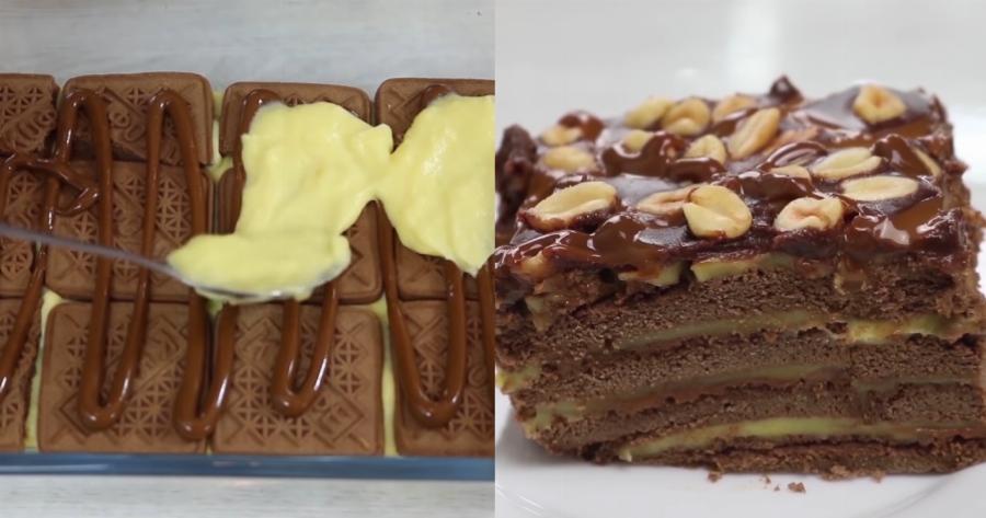 Ιδανικό για τη λιγούρα: Ονειρικό σοκολατένιο μπισκοτογλυκό με φιστίκια, εύκολο και ελαφρύ