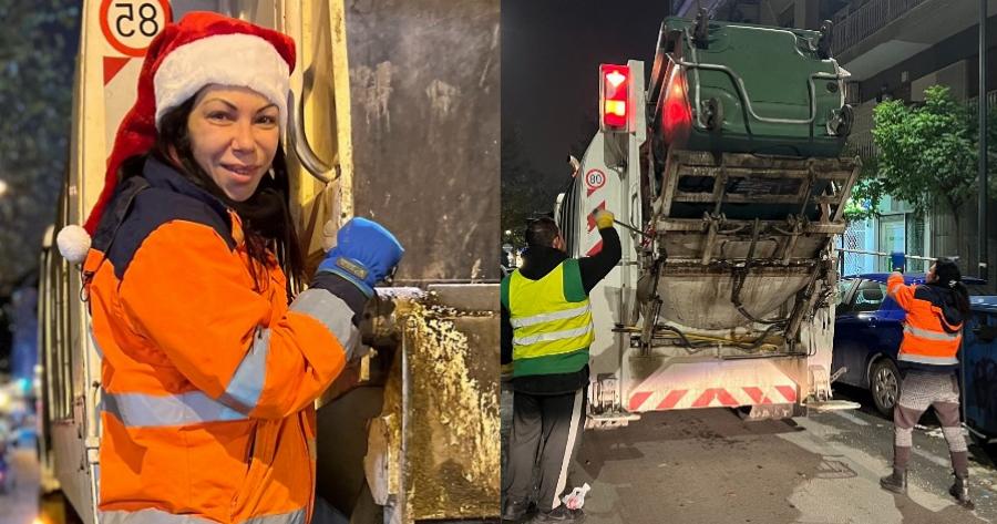 Ηρωίδα μάνα 5 παιδιών, κοιμίζει τα μικρά της και ανεβαίνει στο απορριματοφόρο, με παγωνιές, με χιόνι, εδώ και 11 χρόνια