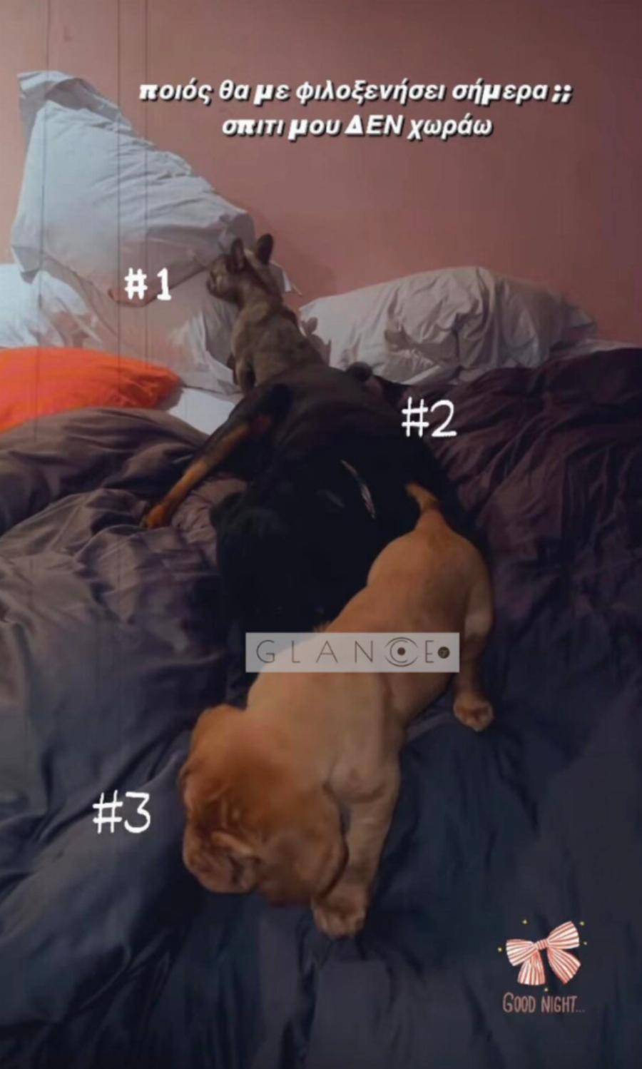 Μεγάλο όσο όλο το δωμάτιο και άνετο: Η Δανάη Μπάρκα μας δείχνει το πελώριο κρεβάτι της που χωράει τα πάντα