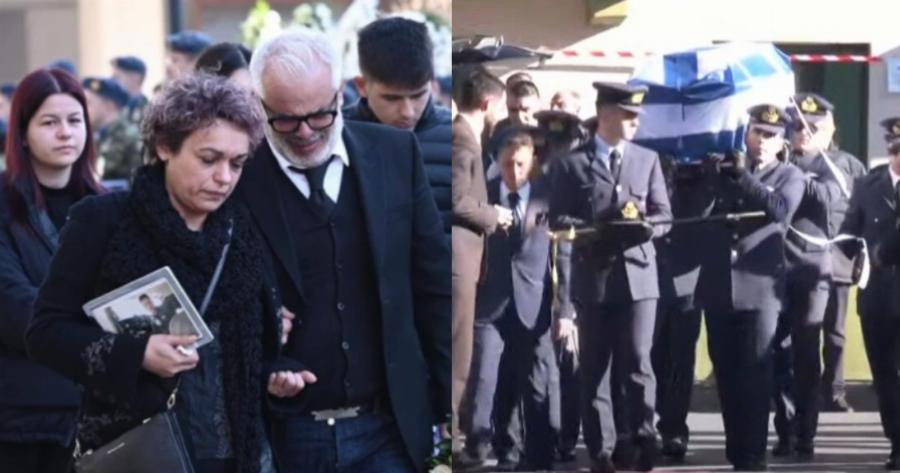 Θρήνος και οδύνη στη κηδεία Υποσμηναγού: Σε άσχημη ψυχολογική κατάσταση οι γονείς μπροστά στον νεκρό γιο τους