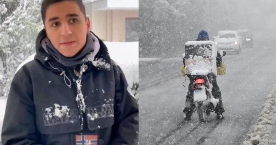Είπε αυτό που σκεφτόμαστε όλοι: Το βίντεο που πρέπει να δουν όσοι παραγγέλνουν μέσα στα χιόνια