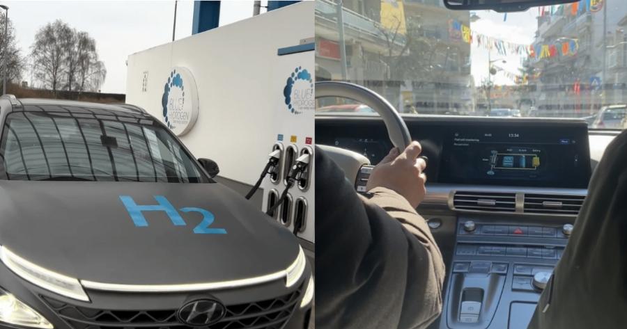 «Καθαρό νερό αντί για καυσαέριο»: Για πρώτη φορά στην Ελλάδα αυτοκίνητο υδρογόνου