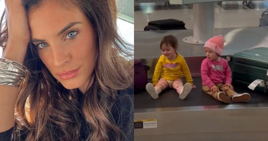 Θύελλα αντιδράσεων για τη Χριστίνα Μπόμπα: Έβαλε τα παιδιά σε ιμάντα αποσκευών και έπεσαν βροχή τα αρνητικά σχόλια