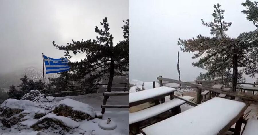 Κι όμως χιόνισε στην Πάρνηθα: Μαγικές εικόνες από το Μπάφι, το τελευταίο χιόνι της χρονιάς