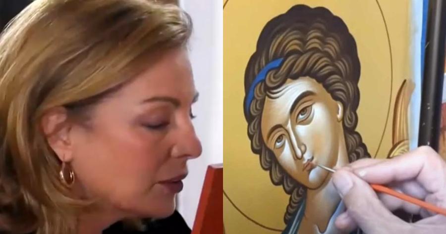 Η Άντζελα Γκερέκου εξομολογείται για την αγιογραφία: «Ήρθε μετά από συνάντηση με έναν πατέρα»