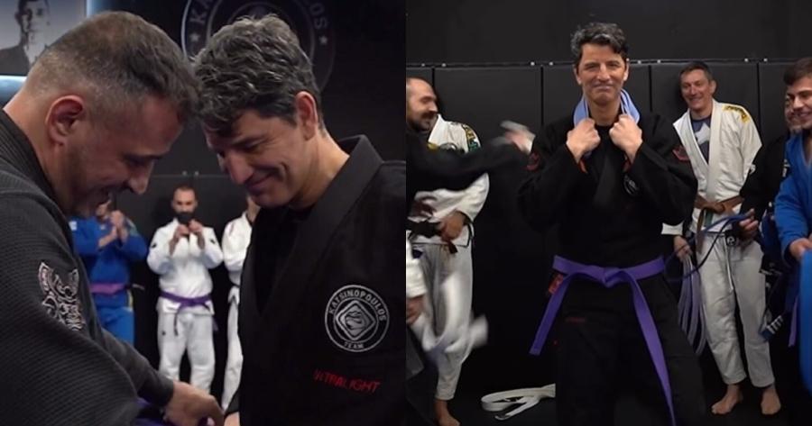 Περήφανος για τη μωβ ζώνη: Ο Σάκης Ρουβάς κάνει ζίου ζίτσου και οι συναθλητές του τον «μαστίγωσαν»