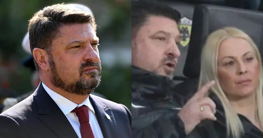 Ευτυχισμένος μπαμπάς ο Νίκος Χαρδαλιάς: Η σπάνια οικογενειακή εμφάνιση στο γήπεδο με την καλλονή σύζυγό του και τις κόρες τους