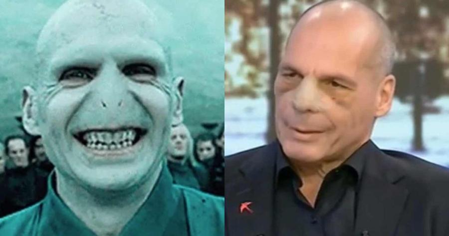 Όλο το Ίντερνετ μιλάει για αυτό: Xαμός με την ομοιότητα του Βαρουφάκη με τον Βόλντεμορτ από το Χάρι Πότερ