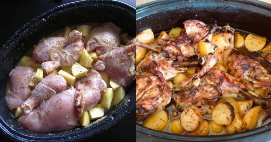 Θα γλείφετε τα δάχτυλά σας: Νοστιμότατο κοτόπουλο στη γάστρα με μουστάρδα και μπαχάρια