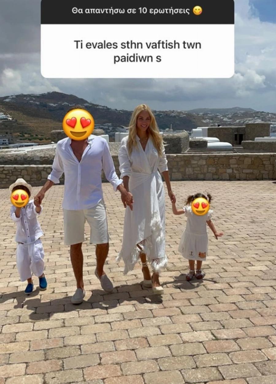 Με λευκό φόρεμα σαν Ελληνίδα θεά: Η Δούκισσα Νομικού στη βάπτιση των παιδιών της ήταν η πιο καλοντυμένη μαμά