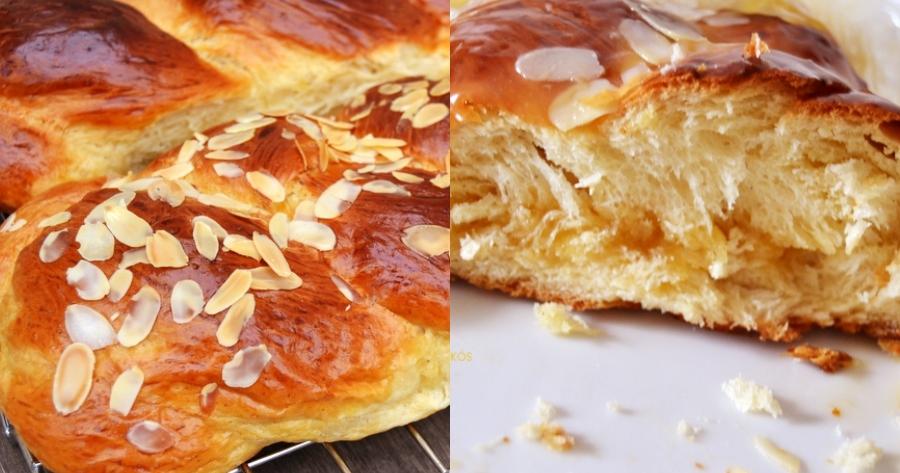 Πασχαλινό τσουρέκι της τεμπέλας: Δεν χρειάζεται ούτε μίξερ, ούτε ζύμωμα και γίνεται αφράτο και μαστιχωτό