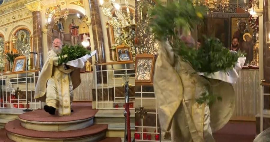 Παναγία Ευαγγελίστρια της Χίου: «Σεισμός» στη πρώτη Ανάσταση – Χαμός με τον ιερέα και το viral σάλτο του