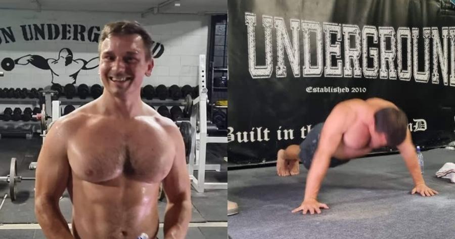 Ο 33χρονος «σούπερμαν» που έσπασε ρεκόρ: Έκανε 3.206 push ups σε μια ώρα και μπήκε στο βιβλίο Γκίνες