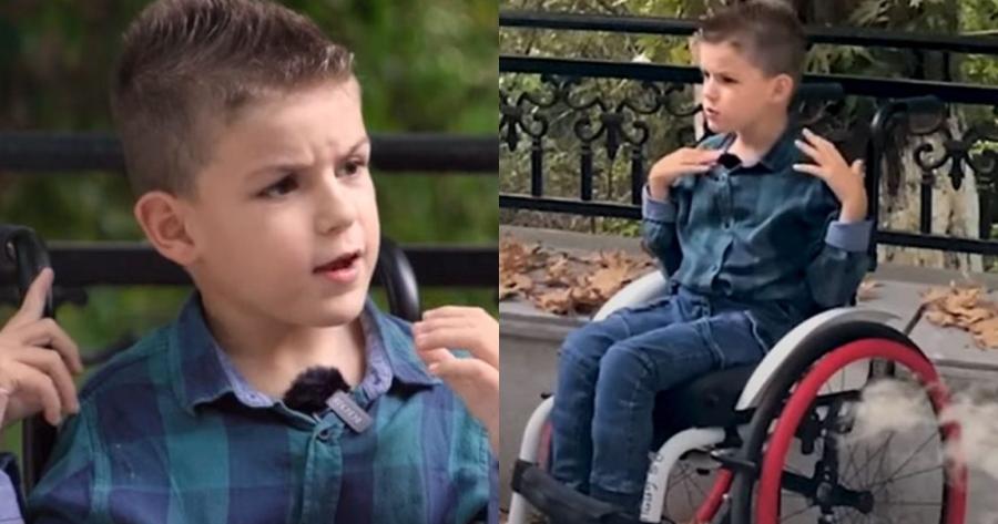 Ο μικρός Παναγιώτης δίνει μάθημα ζωής: «Μην τα παρατάτε ποτέ, ό,τι κι αν γίνει και να μην κοροϊδεύετε ποτέ τους ΑμεΑ»