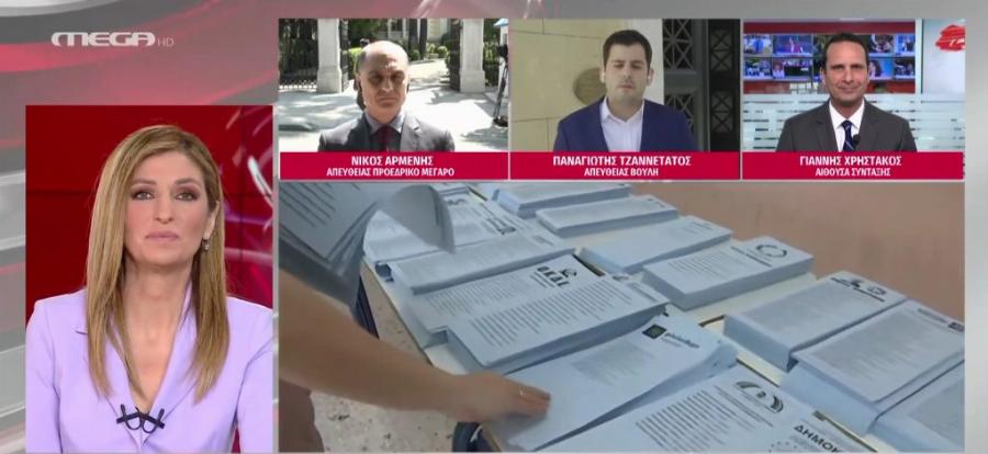 Σεισμός στην Εύβοια: Η στιγμή της δόνησης στον τηλεοπτικό «αέρα» του δελτίου ειδήσεων Mega