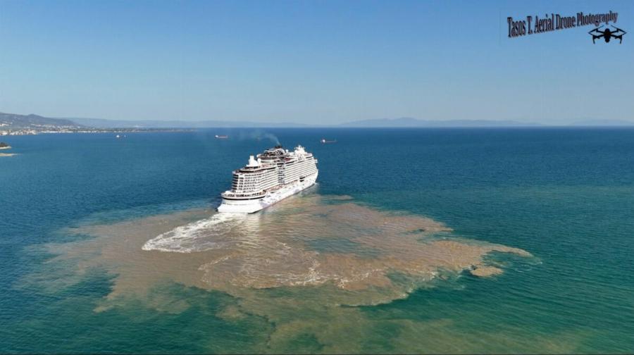 Βόλος: Το αποχαιρετιστήριο «δώρο» που «άφησε» πίσω του το κρουαζιερόπλοιο NORWEGIAN