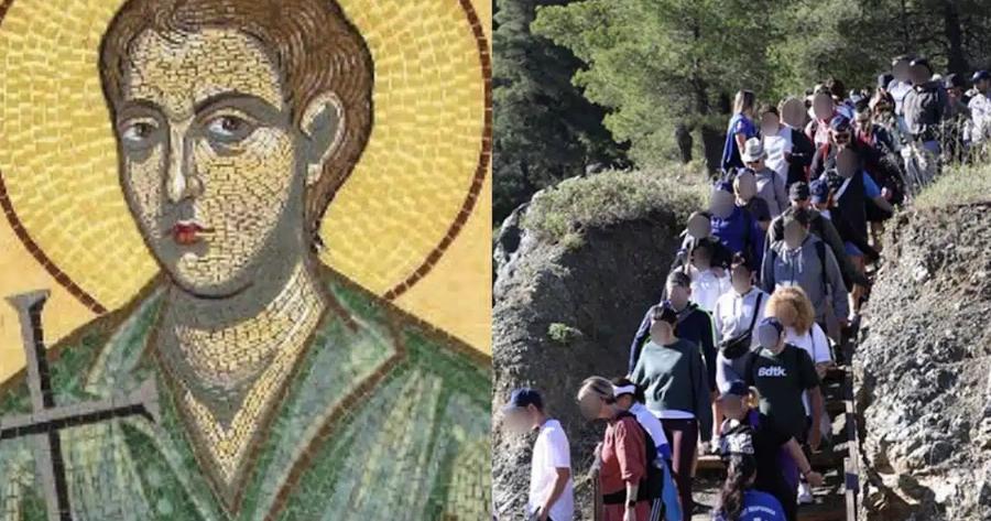 Εύβοια: Χιλιάδες κόσμου περπατούν 20 χιλιόμετρα για τάμα στον Άγιο Ιωάννη Ρώσο